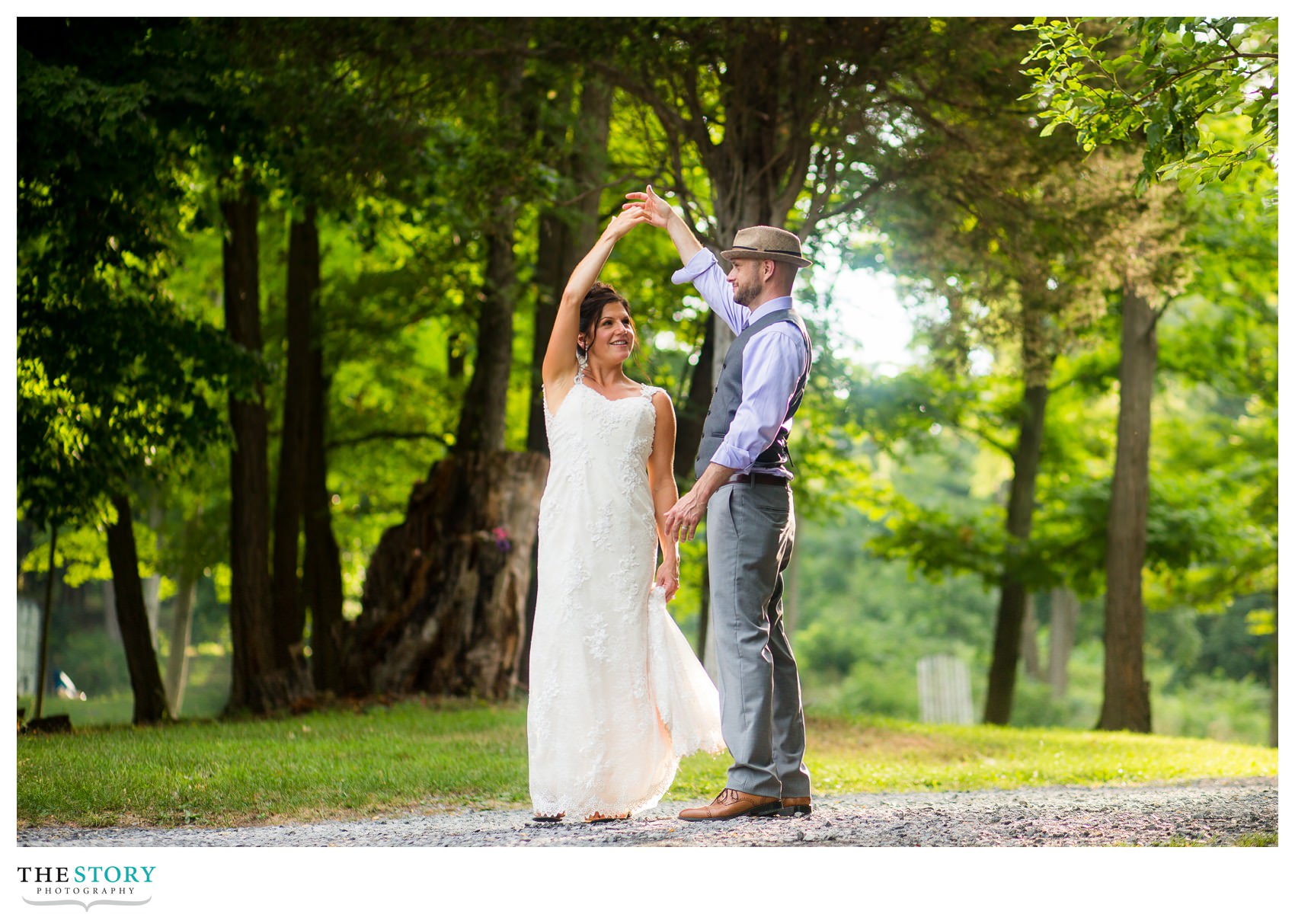 bride and groom portrait at New Park Ithaca