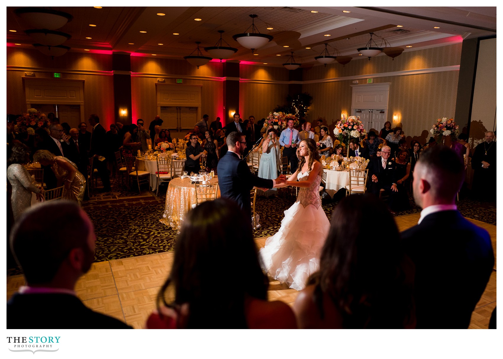 first dance at Watkins Glen wedding reception