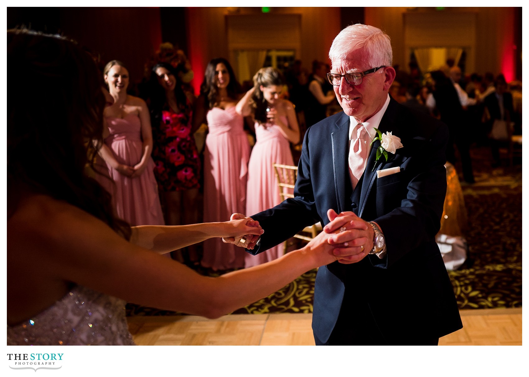 bride and father dance at watkins glen wedding reception