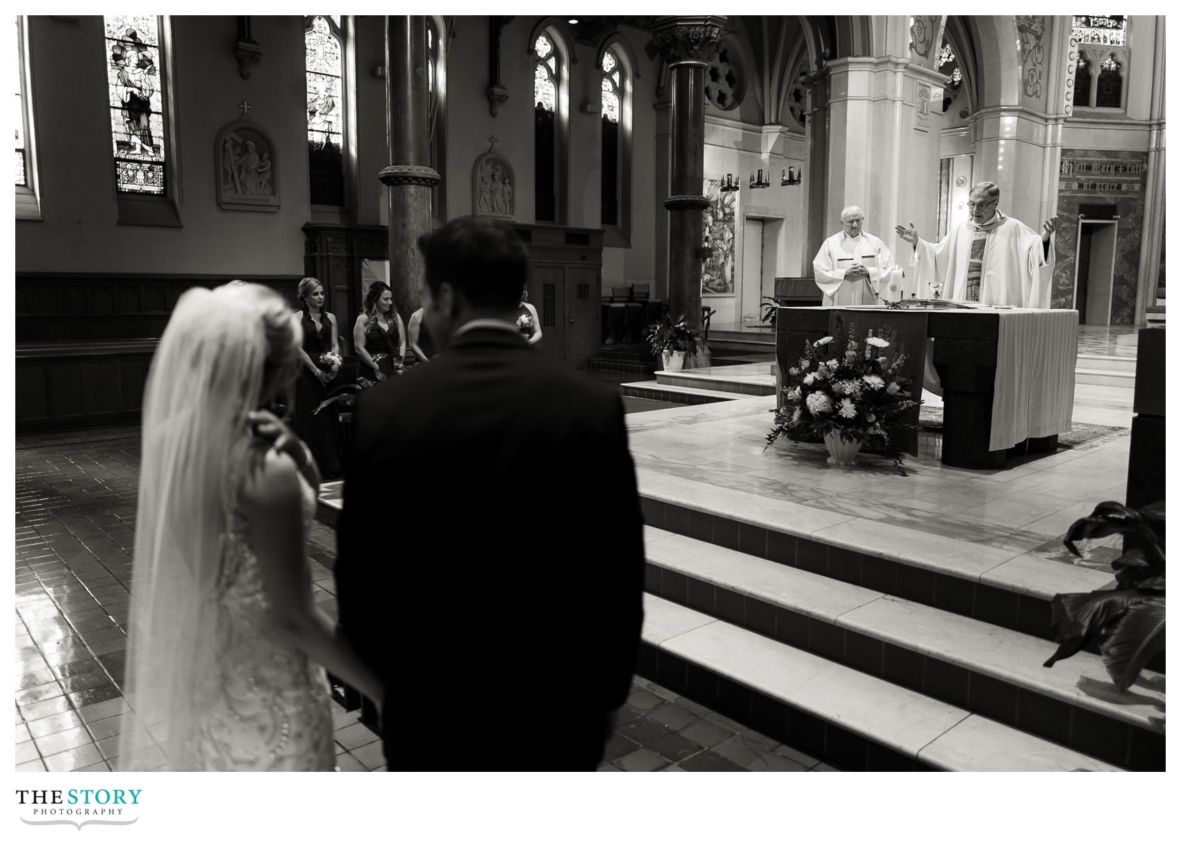 Syracuse Cathedral wedding ceremony photos