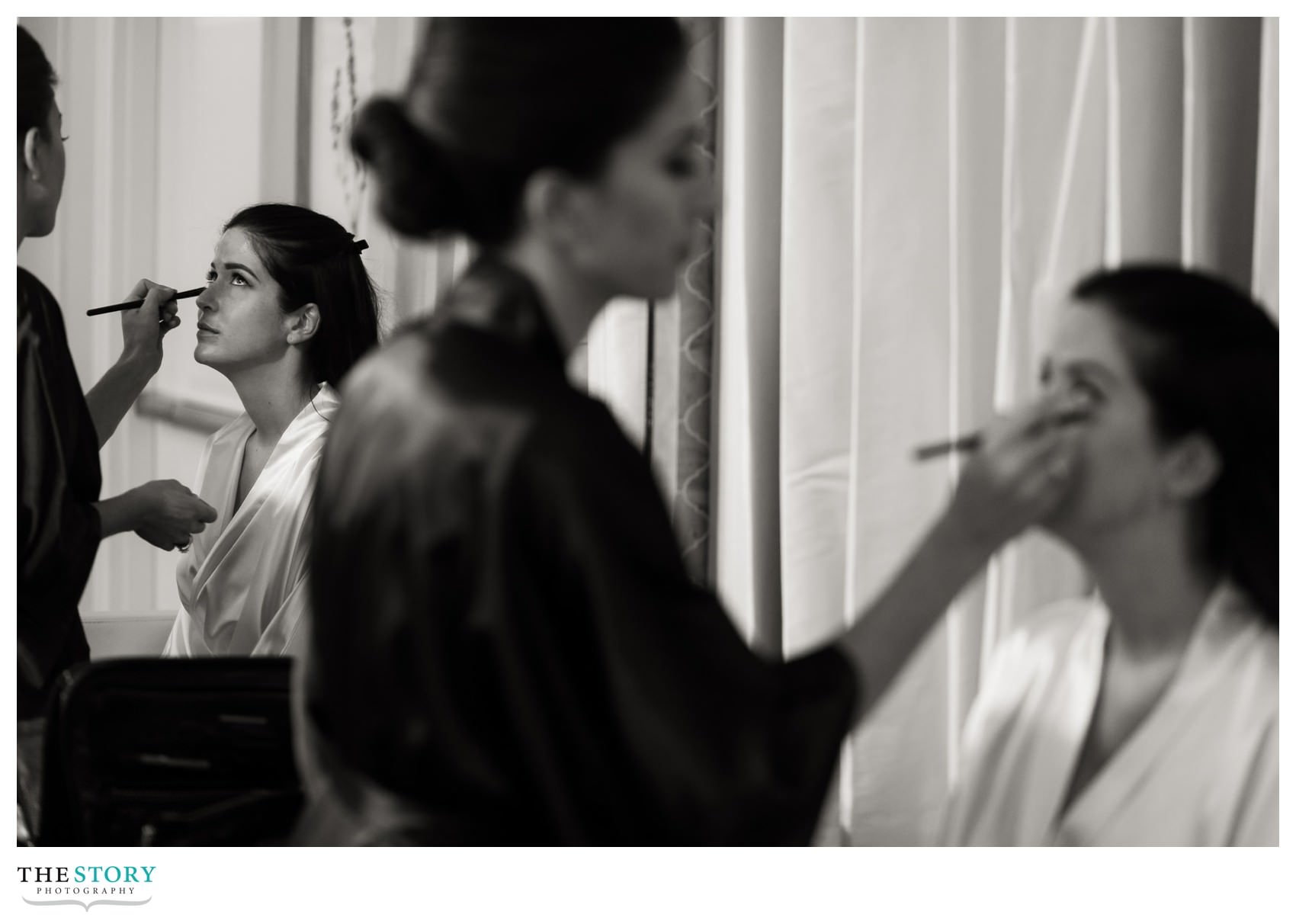 bride getting ready for wedding day at Hotel Syracuse