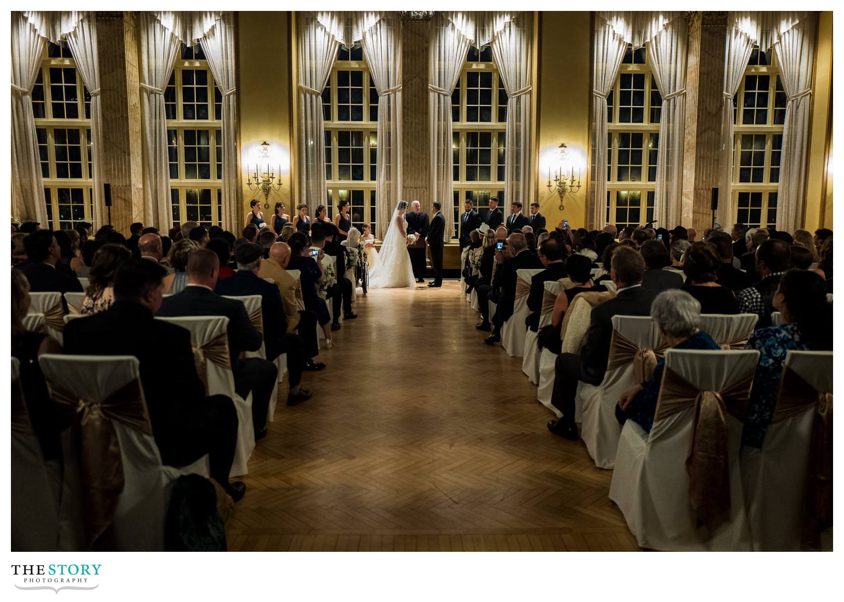 wedding ceremony at Hotel Syracuse Grand Ballroom 