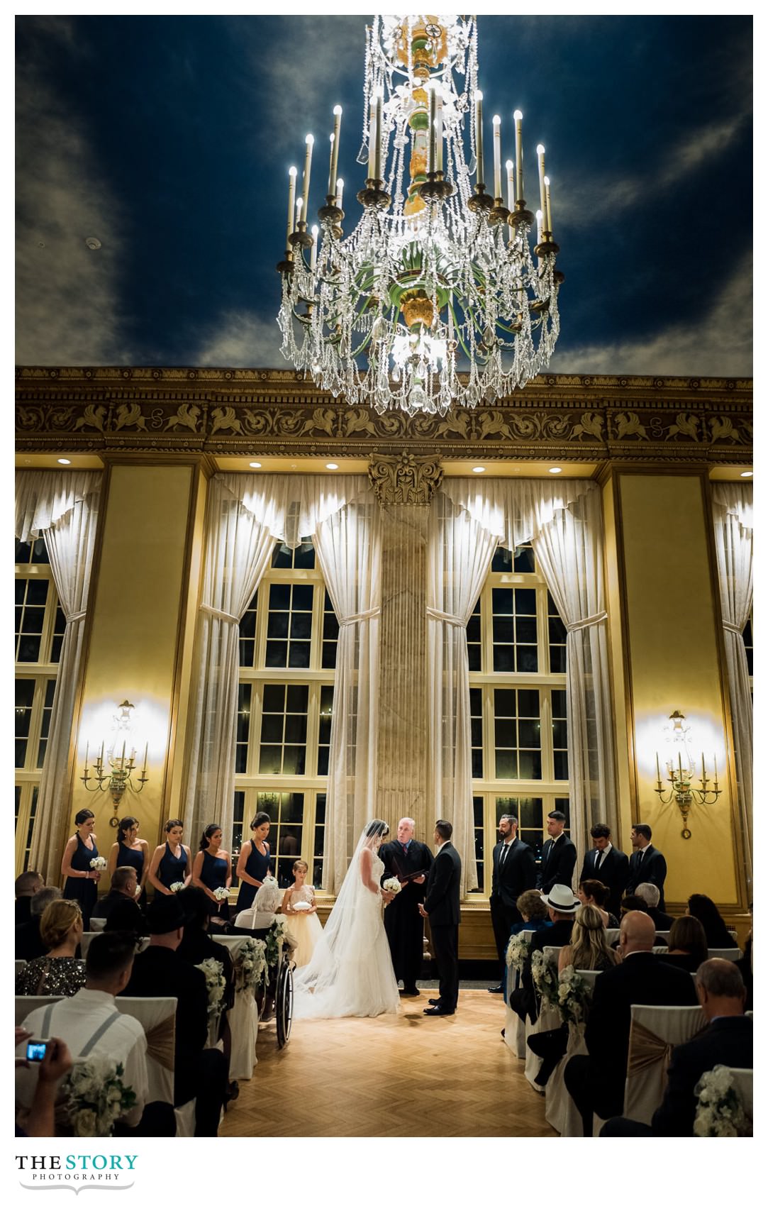 Wedding Ceremony at Marriott Syracuse Downtown ballroom