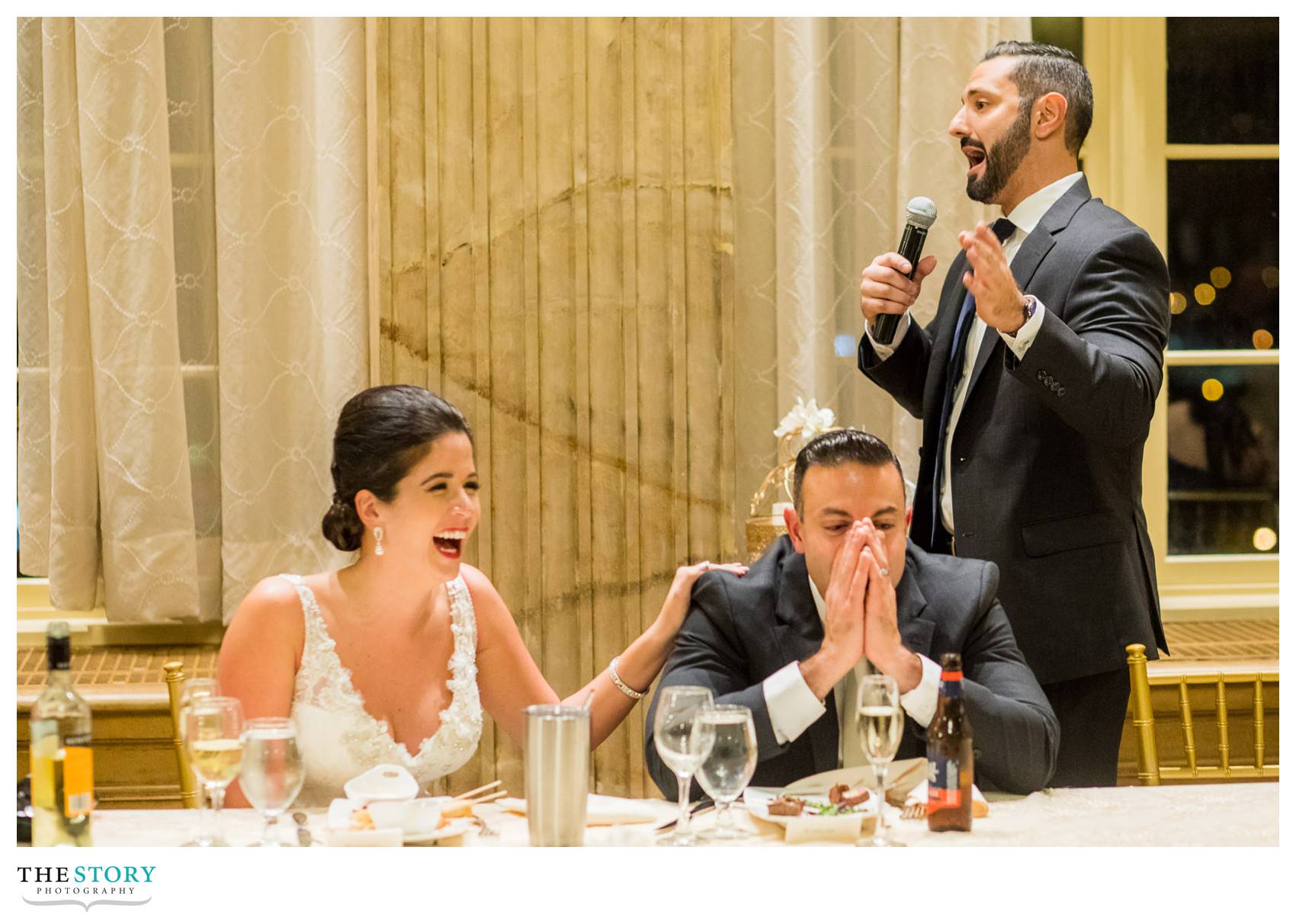 best man speech at Marriott Syracuse Downtown wedding