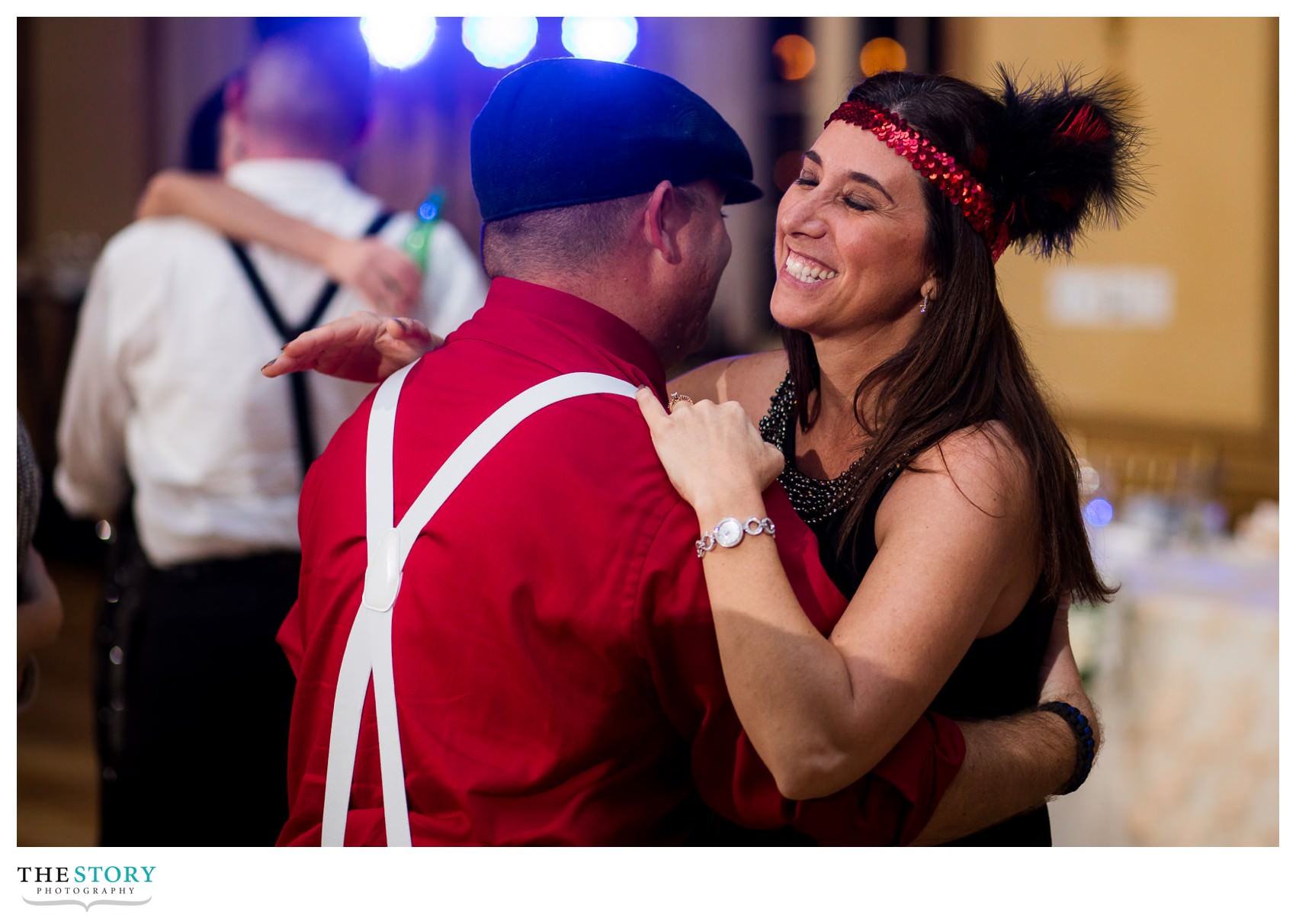 wedding guests having fun at Marriott Syracuse Downtown