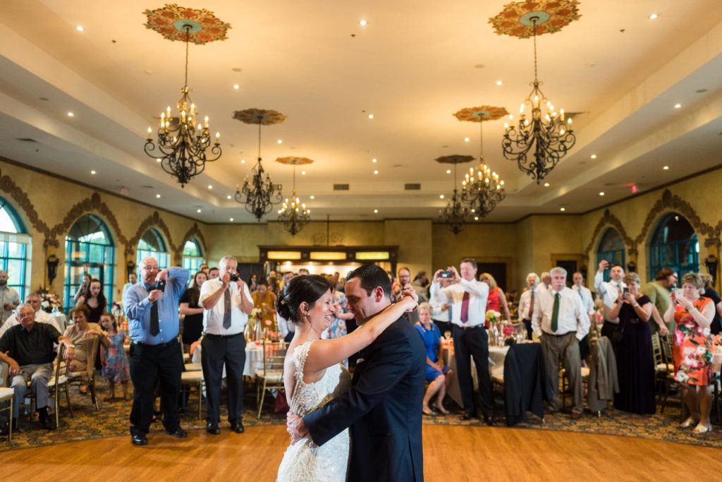 wedding reception first dance at Ventosa Vineyards