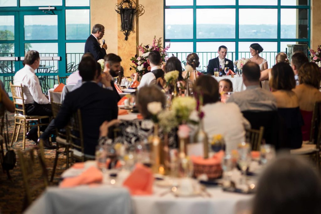 wedding reception venue overlooking Seneca Lake