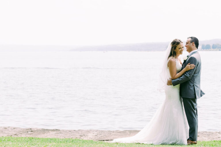 Skaneateles village wedding portrait