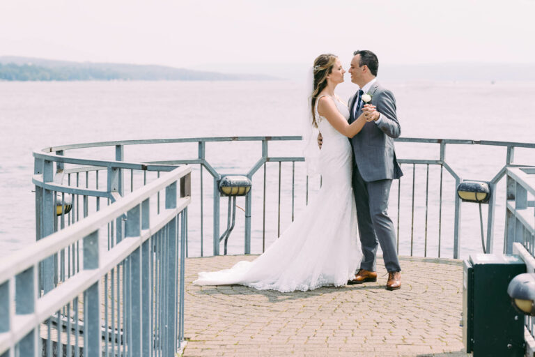 Skaneateles village wedding portrait